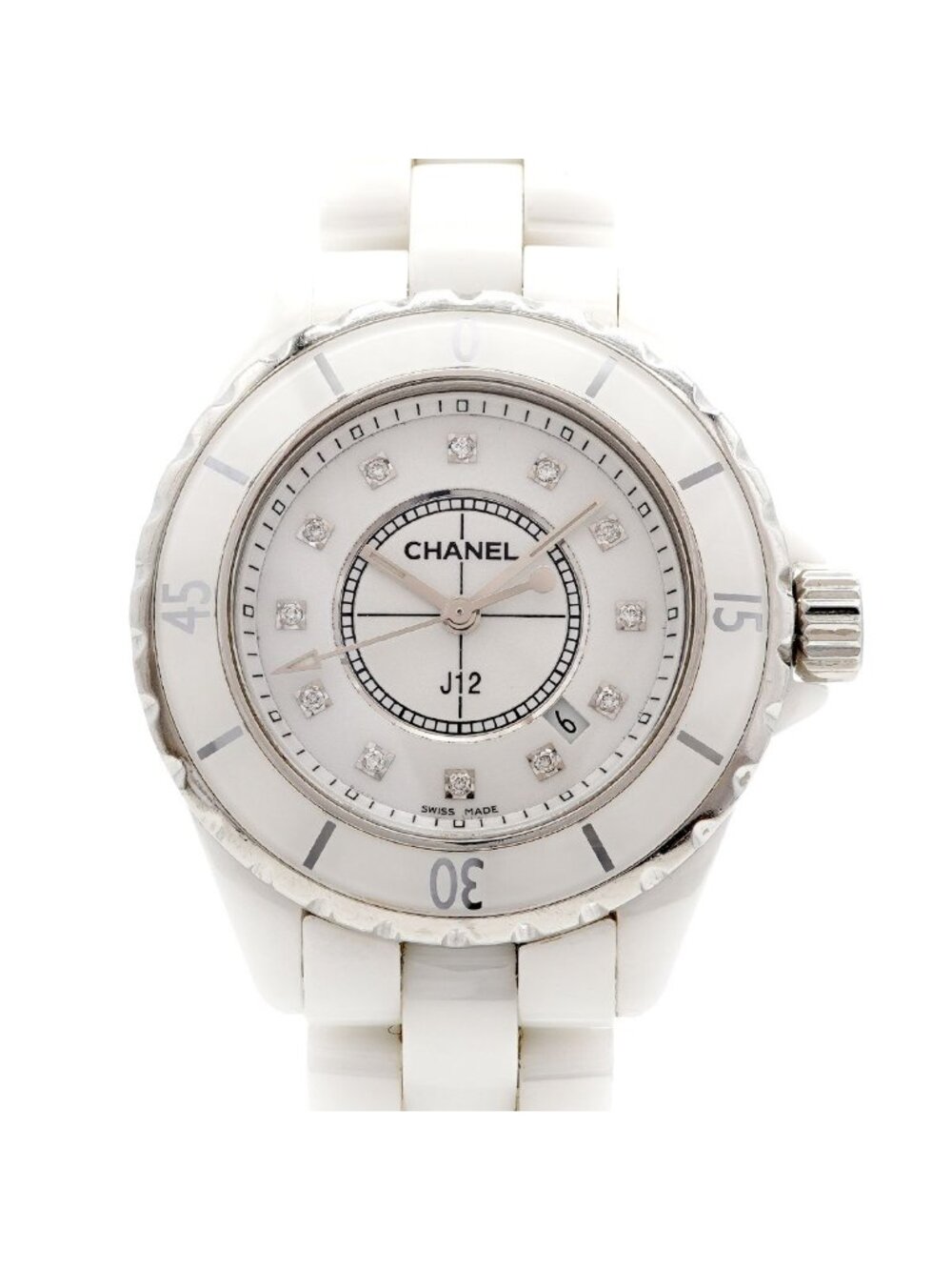 Chanel Diamond White Dial Watch
